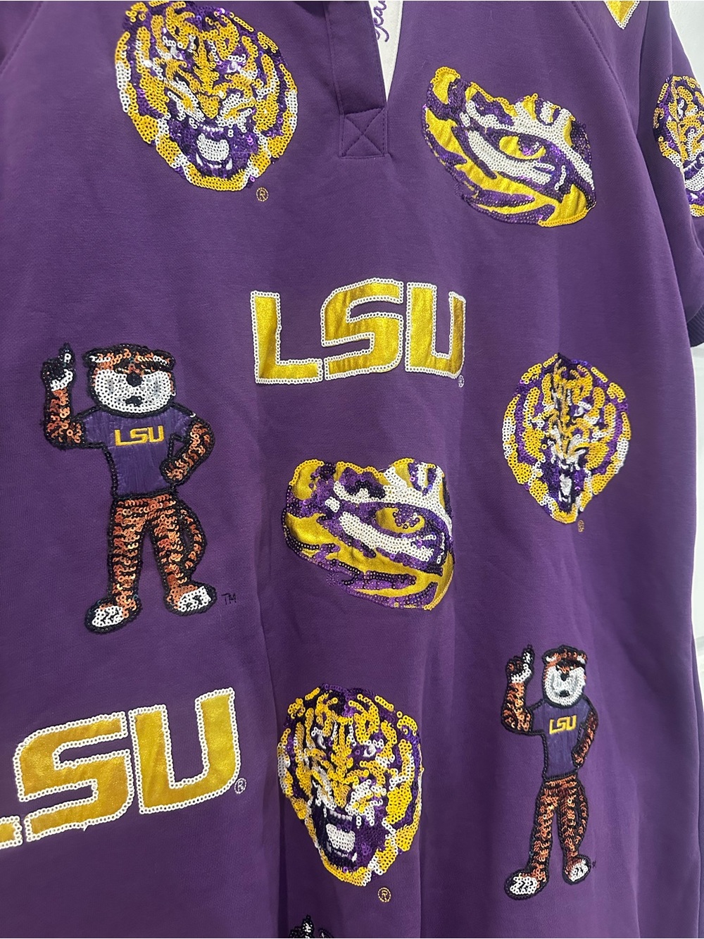 LSU Purple Polo Mini Dress by Collegiate Brand - Picture 4 of 7